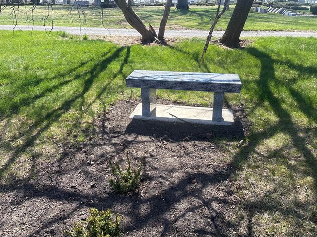 Benches & cremation memorial made by Tri-State Monument Company